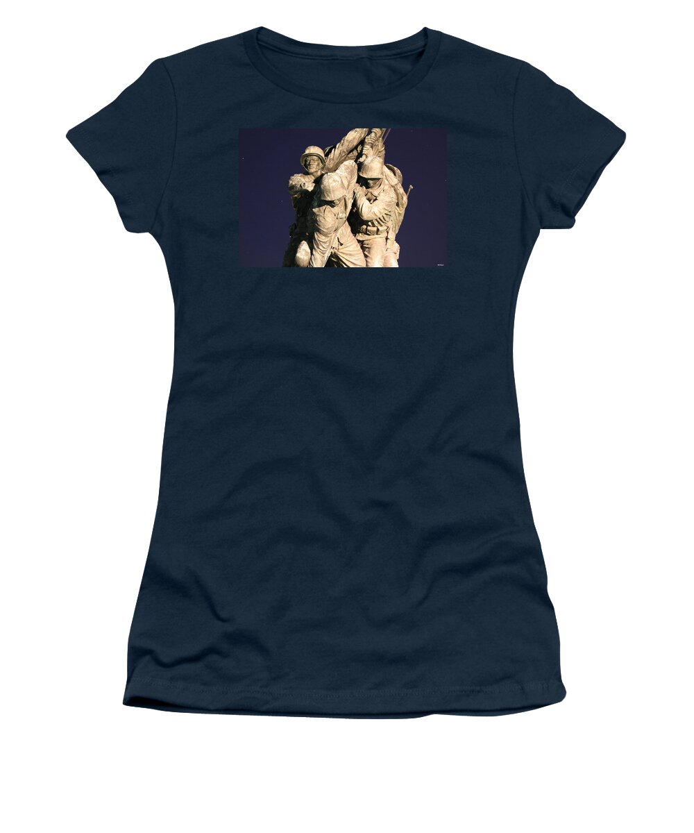 Early Women's T-Shirt featuring the photograph Early Washington Mornings - Team Iwo Jima by Ronald Reid