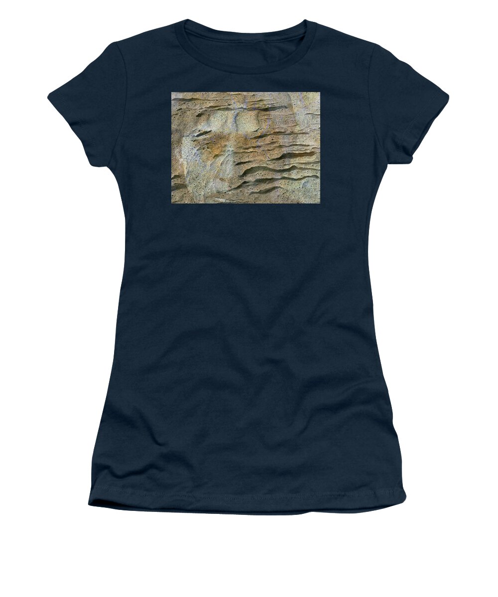Sand Art Women's T-Shirt featuring the photograph Earth Memories-Sleeping River # 2 by Ed Hall