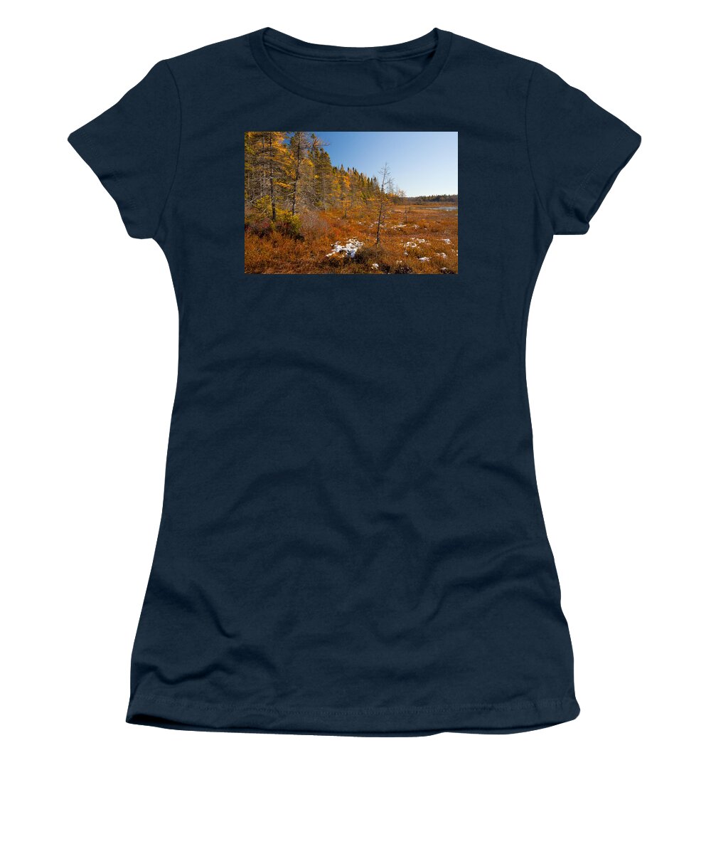Kelly River Wilderness Women's T-Shirt featuring the photograph Edge Of November by Irwin Barrett
