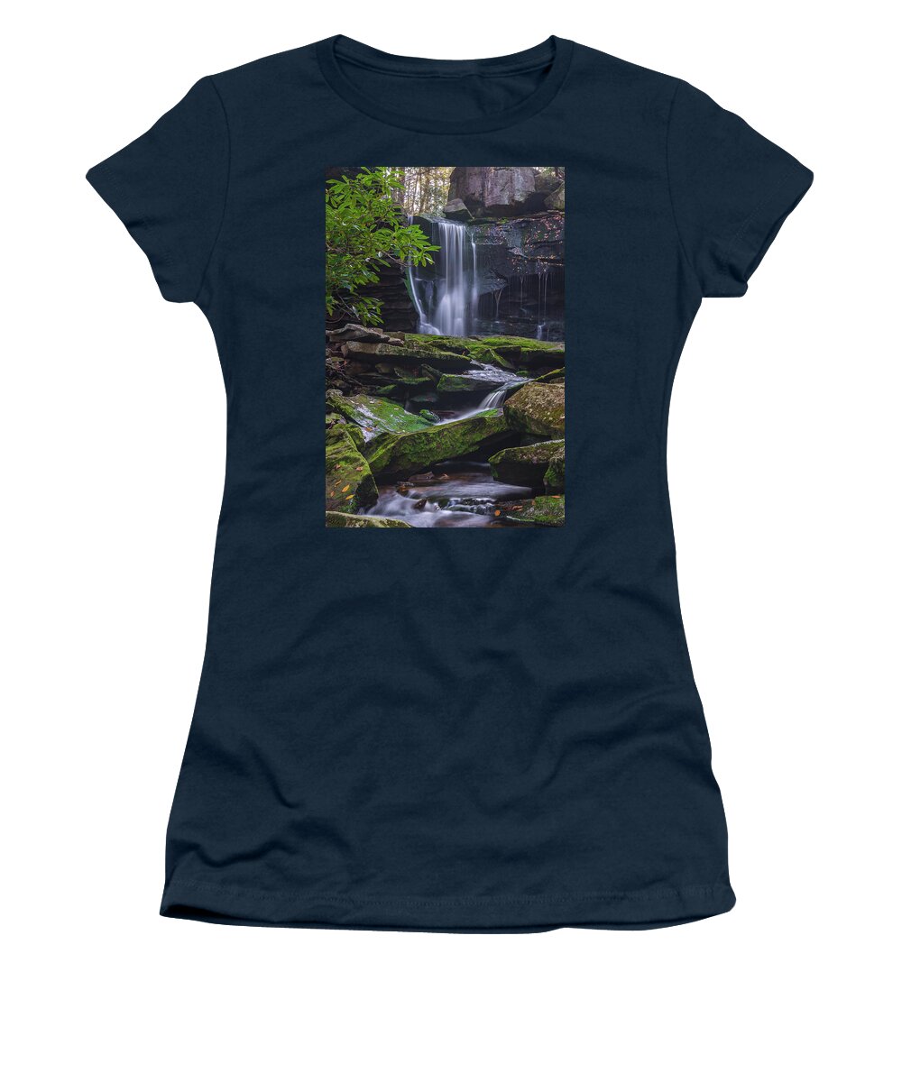2017-10-15 Women's T-Shirt featuring the photograph Elakala Falls by Ulrich Burkhalter