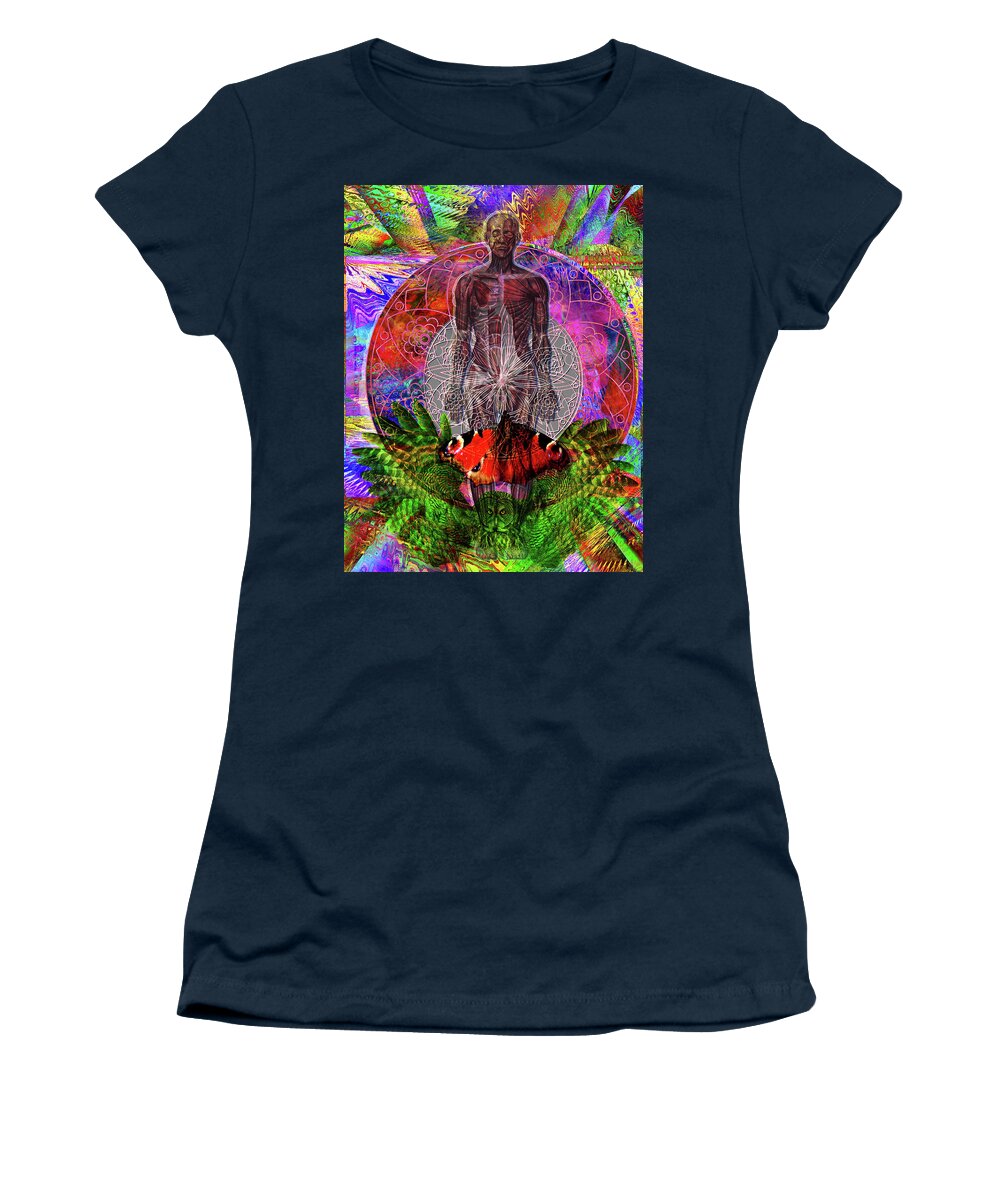 Solar Energy Women's T-Shirt featuring the digital art Electromagnetic Spectrum of Man by Joseph Mosley