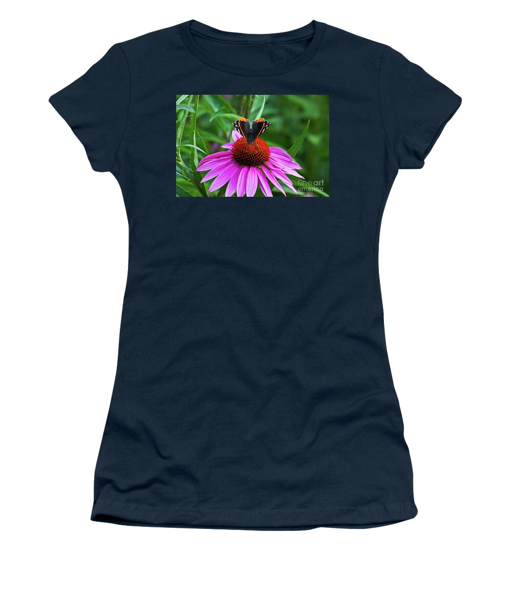 Flower Women's T-Shirt featuring the photograph Elegant Butterfly by Ms Judi