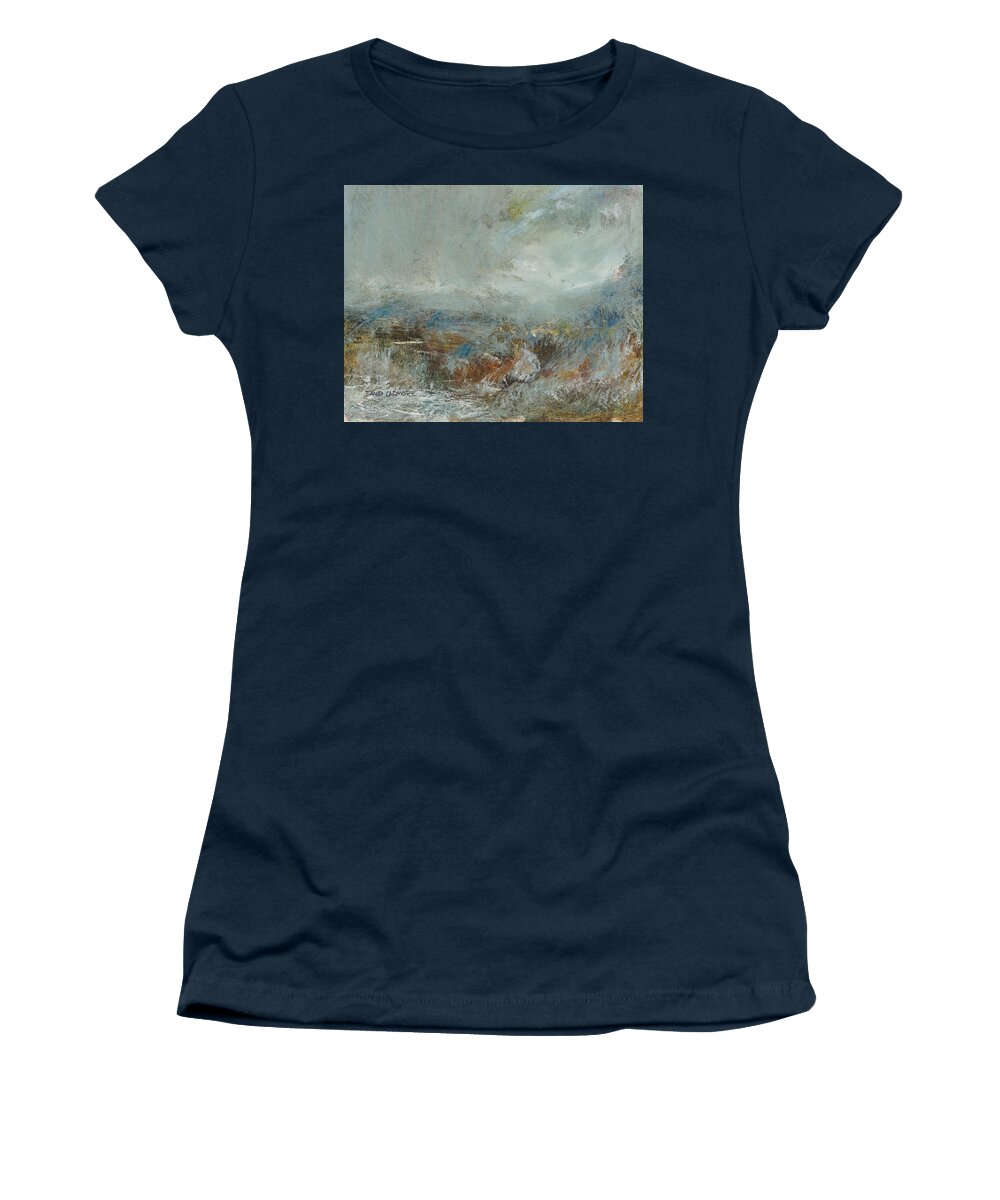 Storm Women's T-Shirt featuring the painting Elemental 35 by David Ladmore