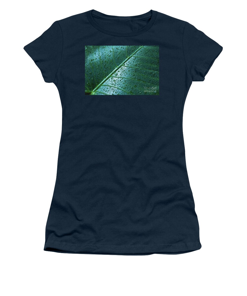 Abstract Women's T-Shirt featuring the photograph Elephant Ear Leaf by Dana Edmunds - Printscapes