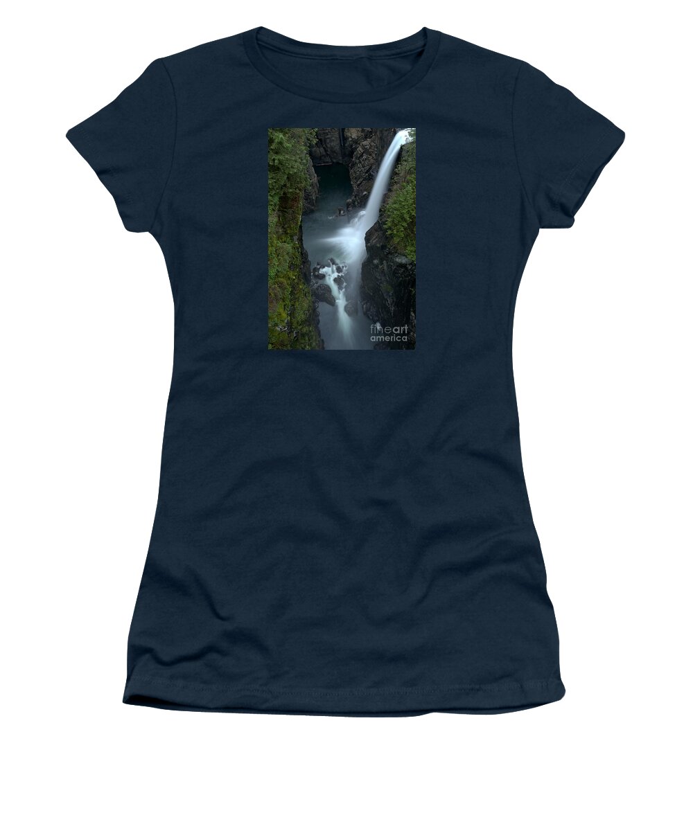 Elk Falls Women's T-Shirt featuring the photograph Elk Falls British Columbia by Adam Jewell