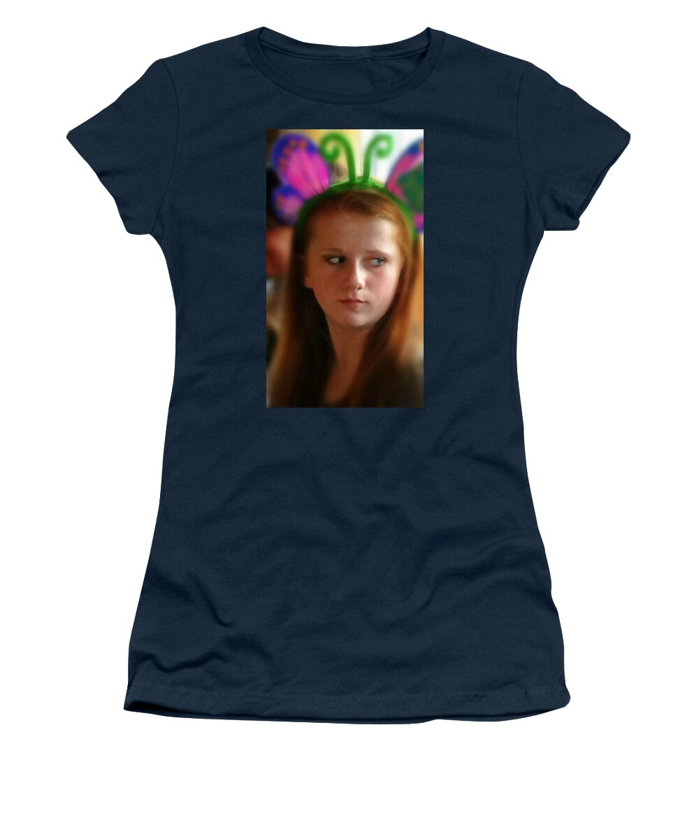 Girl Women's T-Shirt featuring the painting Ella by Mindy Newman