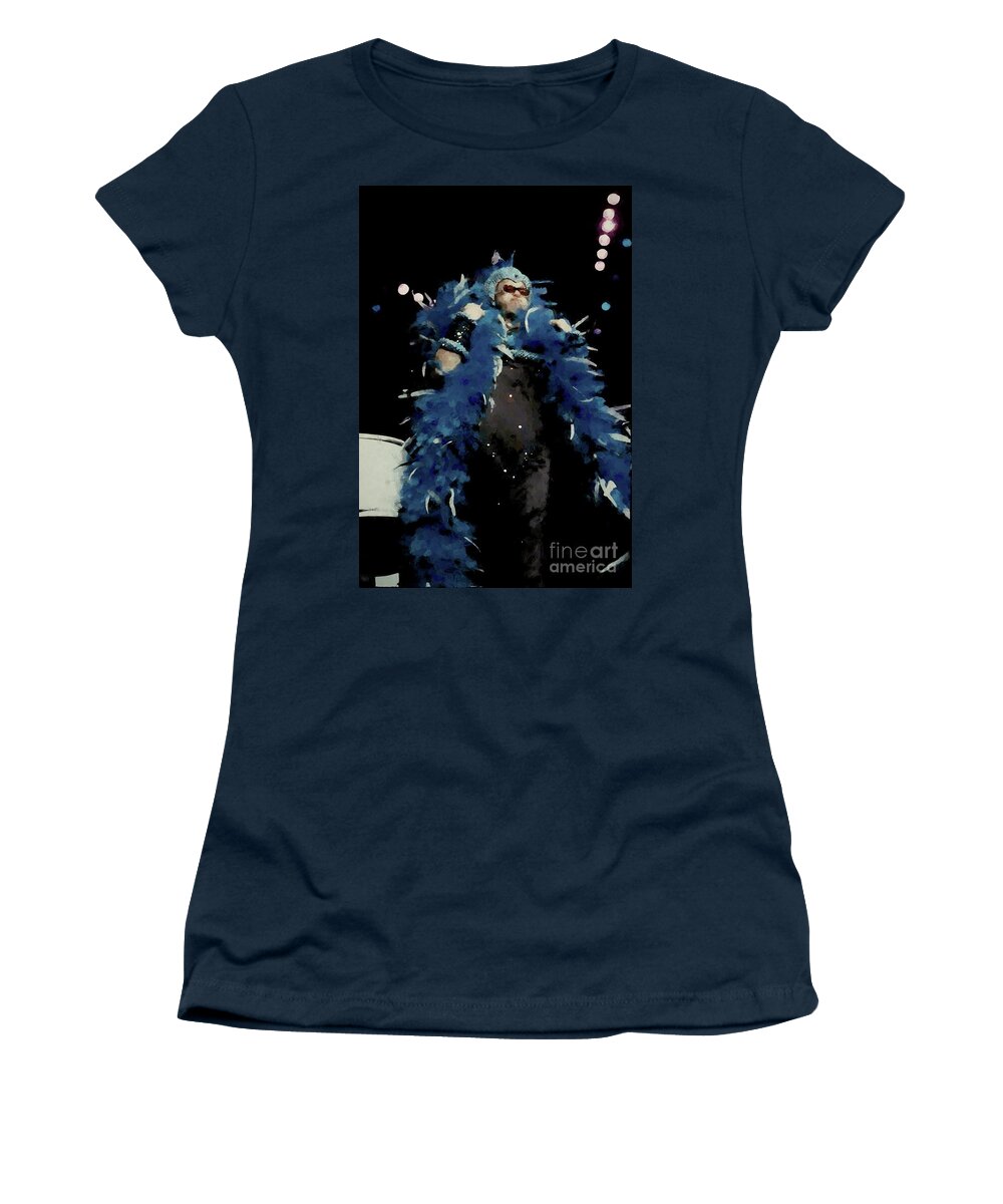 Concert Women's T-Shirt featuring the photograph Elton John Painting by Concert Photos