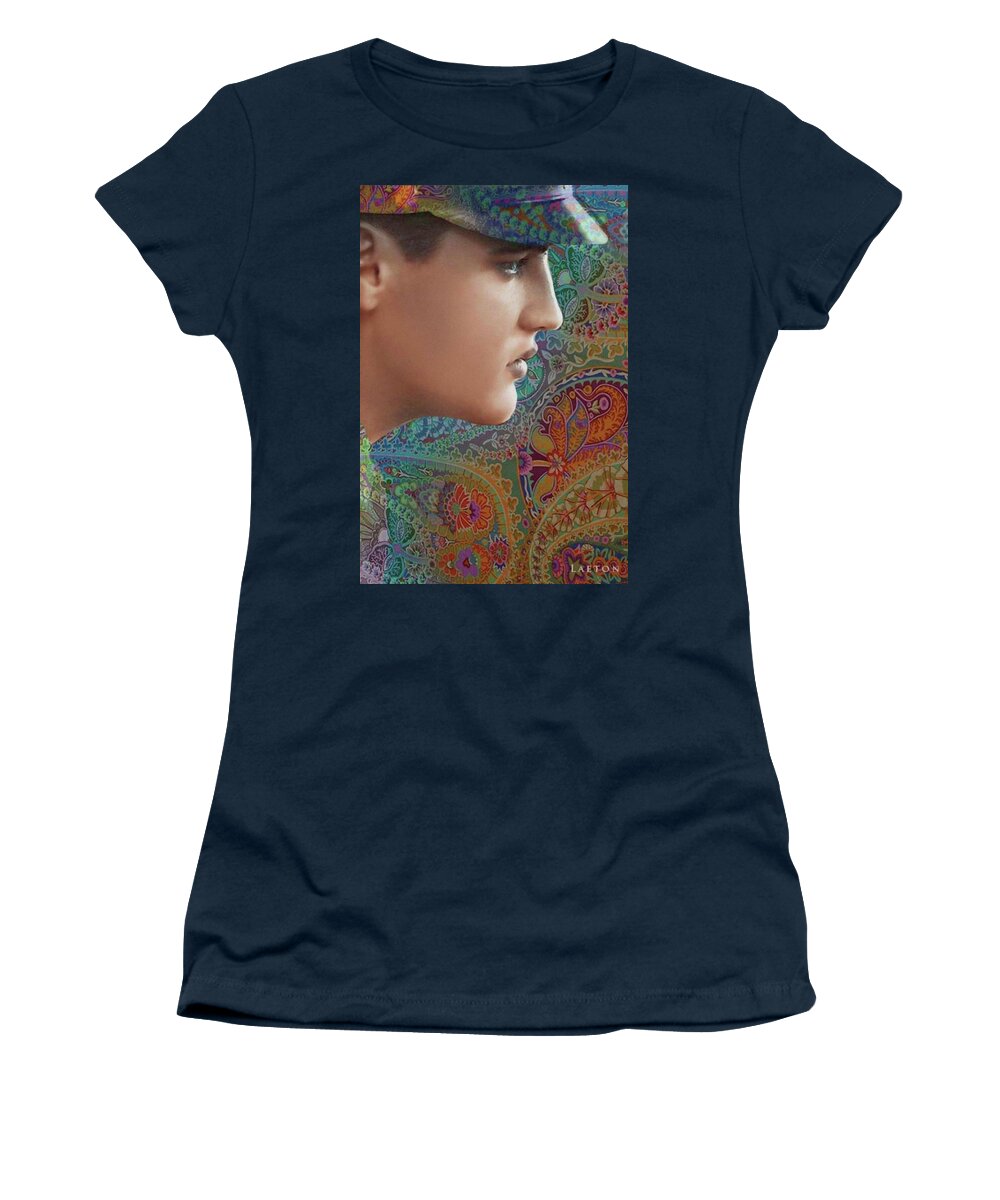 Elvis Women's T-Shirt featuring the digital art Elvis by Richard Laeton