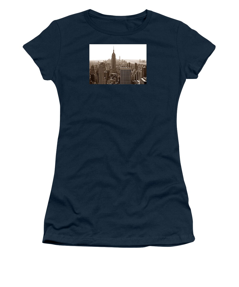 Cityscapes Women's T-Shirt featuring the photograph Empire State Building by Michael Ramsey