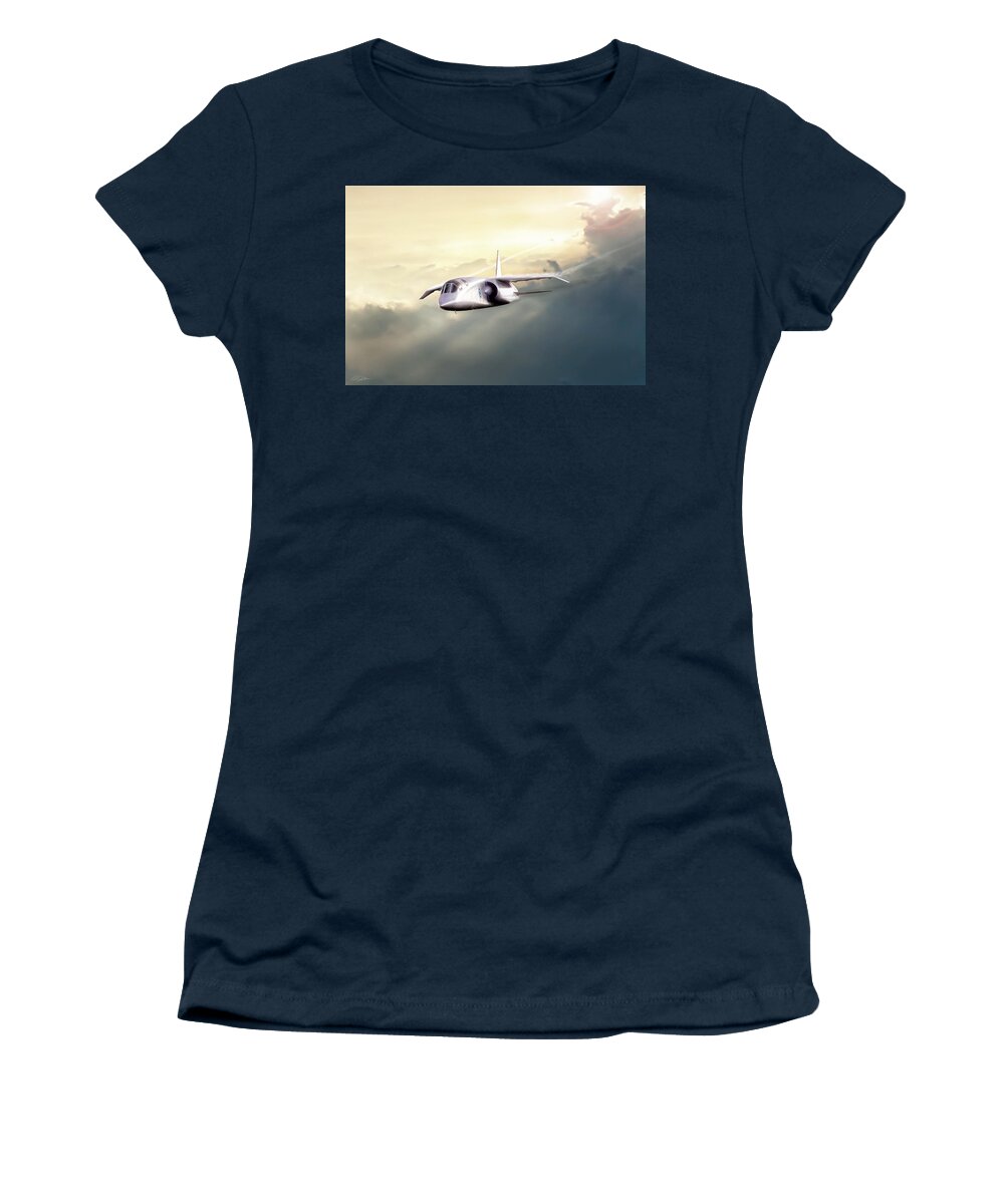 Aviation Women's T-Shirt featuring the digital art English Enigma by Peter Chilelli