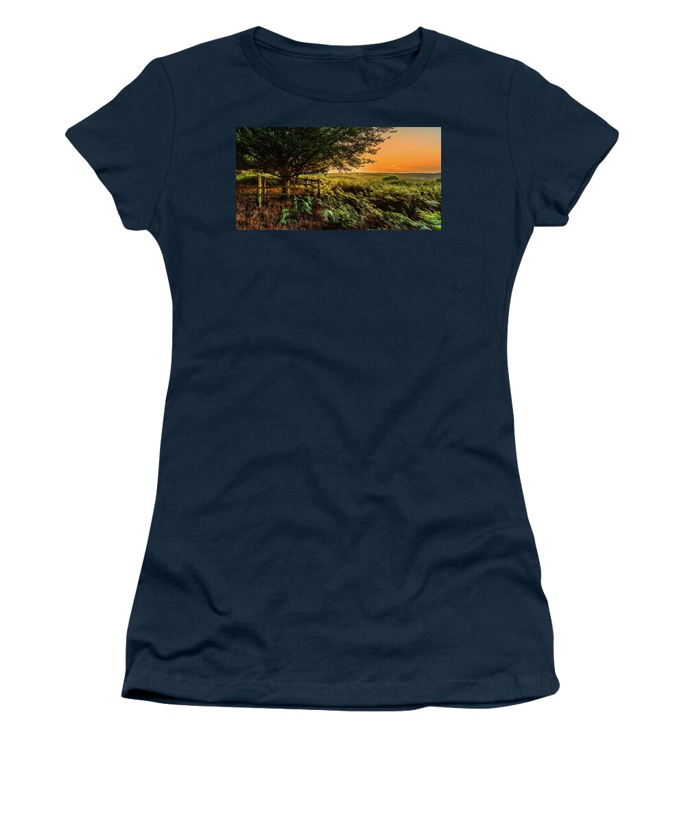 Sunset Women's T-Shirt featuring the photograph Evening Glow by Nick Bywater