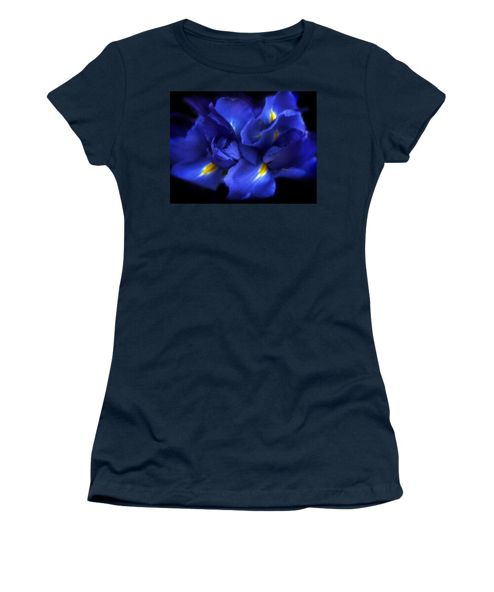Iris Women's T-Shirt featuring the photograph Evening Iris by Jessica Jenney