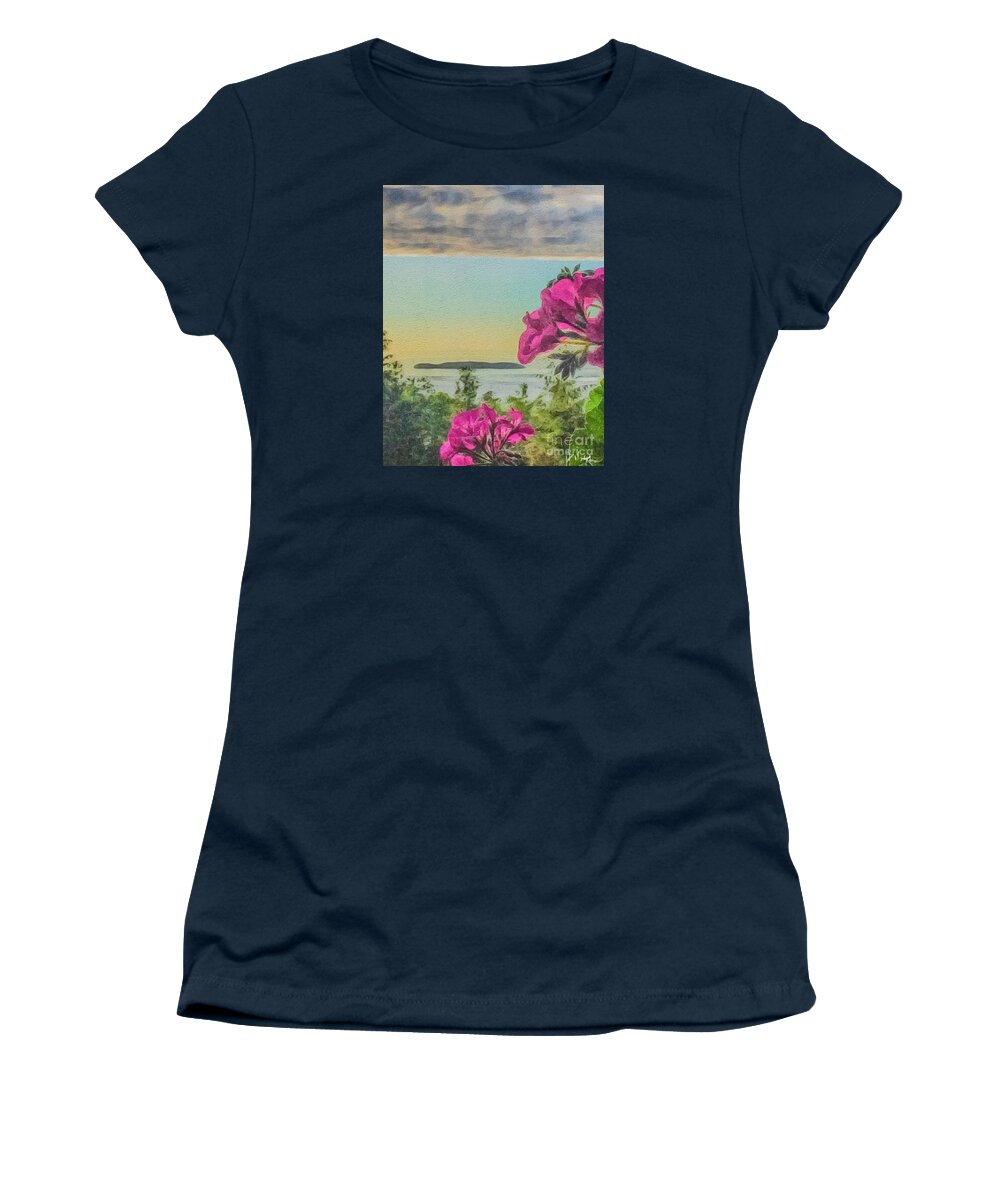 Digital Women's T-Shirt featuring the photograph Islands of the Salish Sea by William Wyckoff