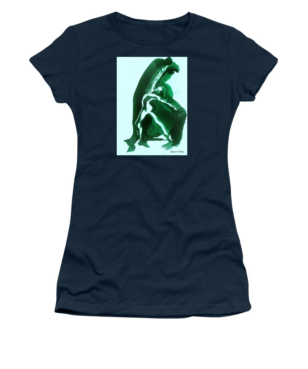 Dancer Women's T-Shirt featuring the drawing Expressions by Denise F Fulmer