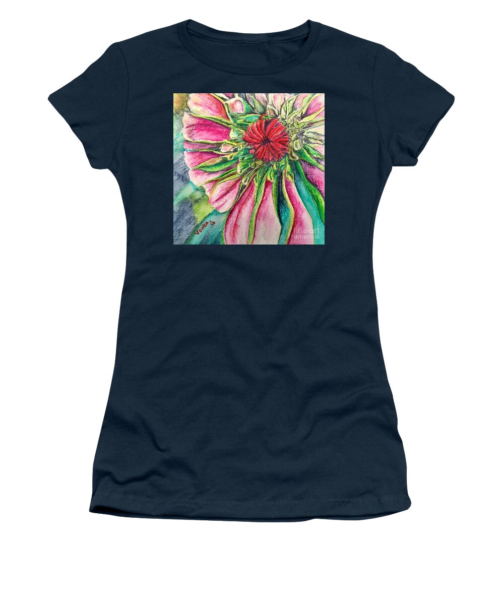 Macro Women's T-Shirt featuring the drawing Eye of Zen by Vonda Lawson-Rosa