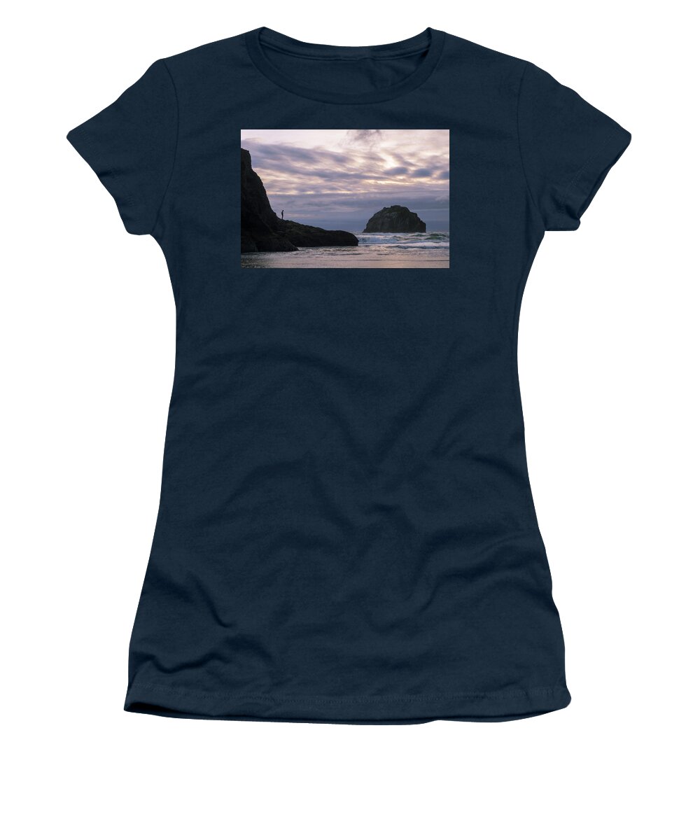 Ocean Women's T-Shirt featuring the photograph Face Time by Steven Clark