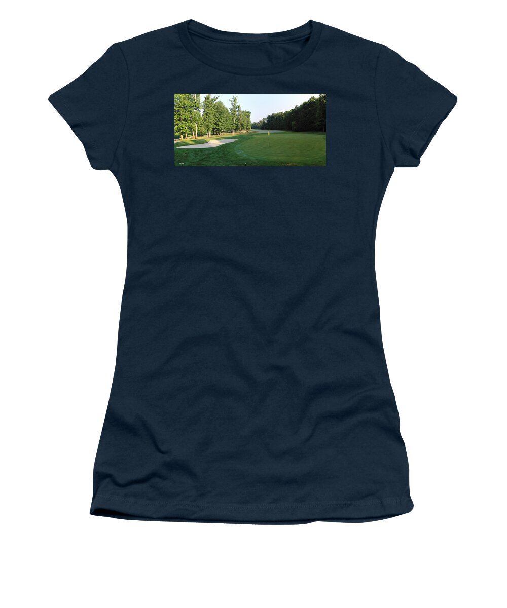 Fairway Women's T-Shirt featuring the photograph Fairway Hills - 4th - A Straight-in Par 4 by Ronald Reid