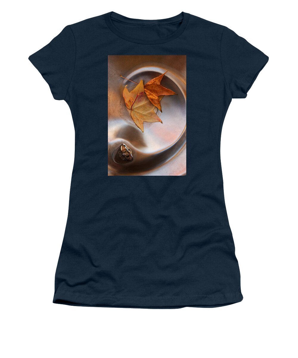 Fall Leaf Women's T-Shirt featuring the photograph Fall Fountain by Scott Sawyer