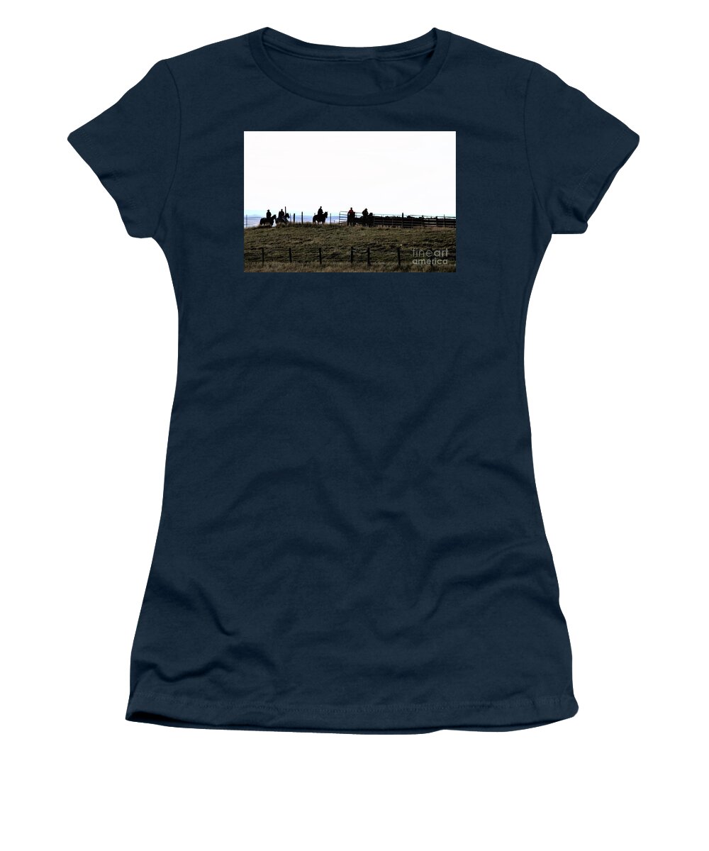 Fall Women's T-Shirt featuring the photograph Fall roundup by Merle Grenz