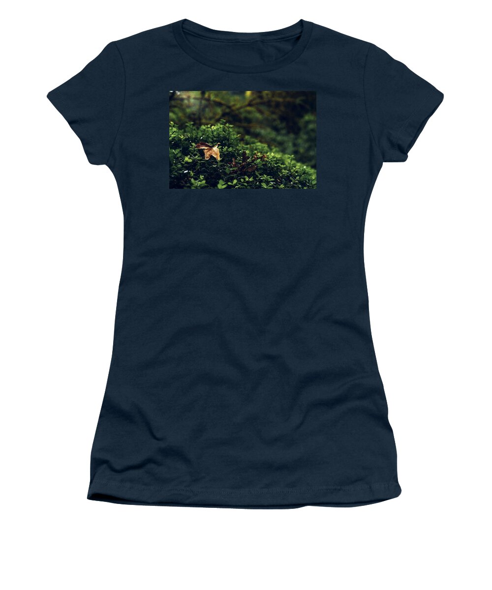 Leaf Women's T-Shirt featuring the photograph The Fallen by Gene Garnace