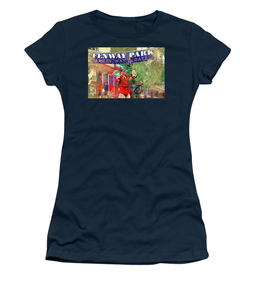 Fenway Women's T-Shirt featuring the digital art Fenway by Barry Wills