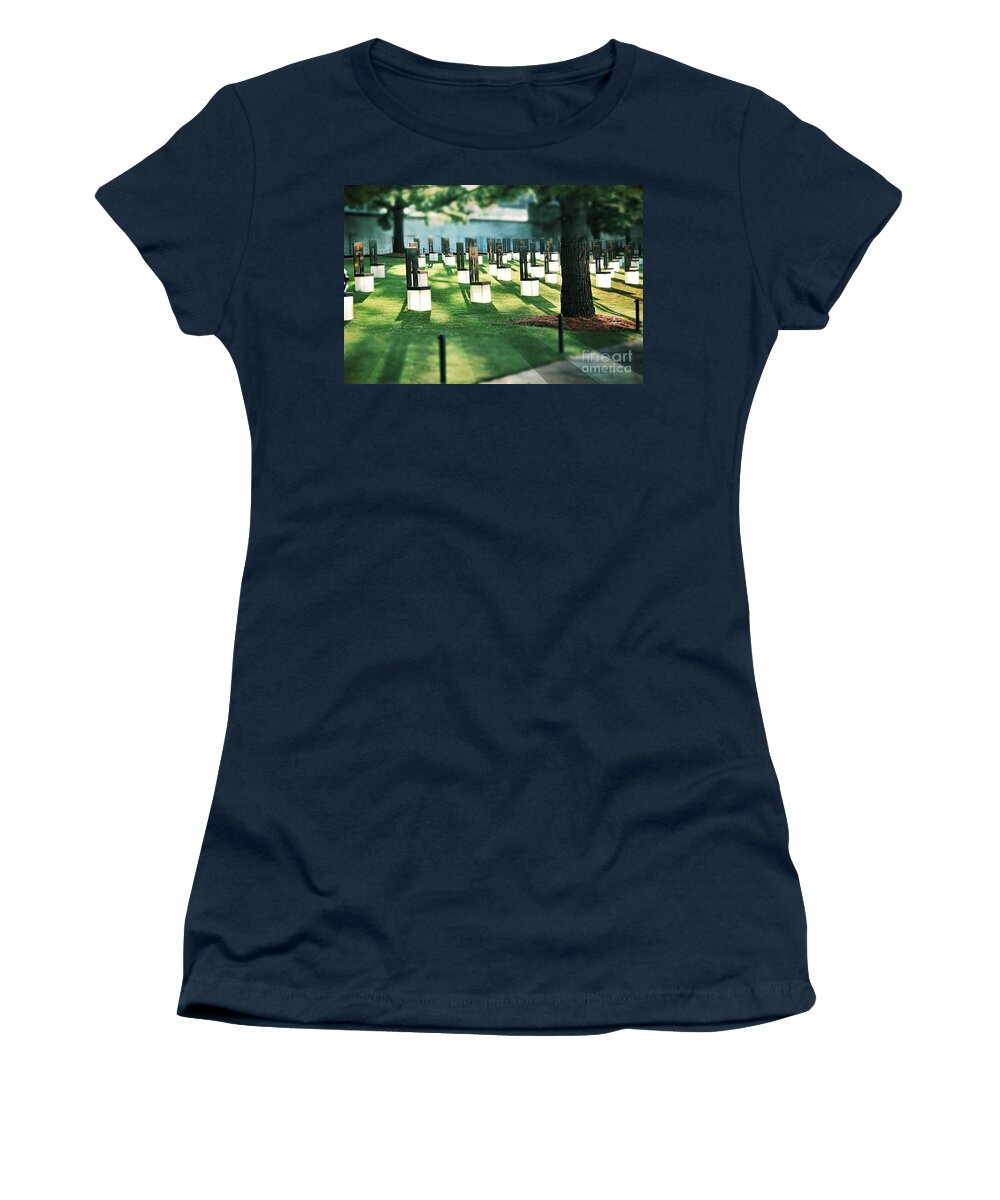1000 Views Women's T-Shirt featuring the photograph Field of Empty Chairs by Jenny Revitz Soper