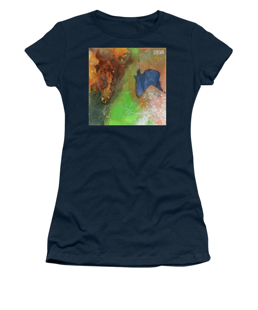 Abstract Painting Women's T-Shirt featuring the painting Firefly by Kasha Ritter