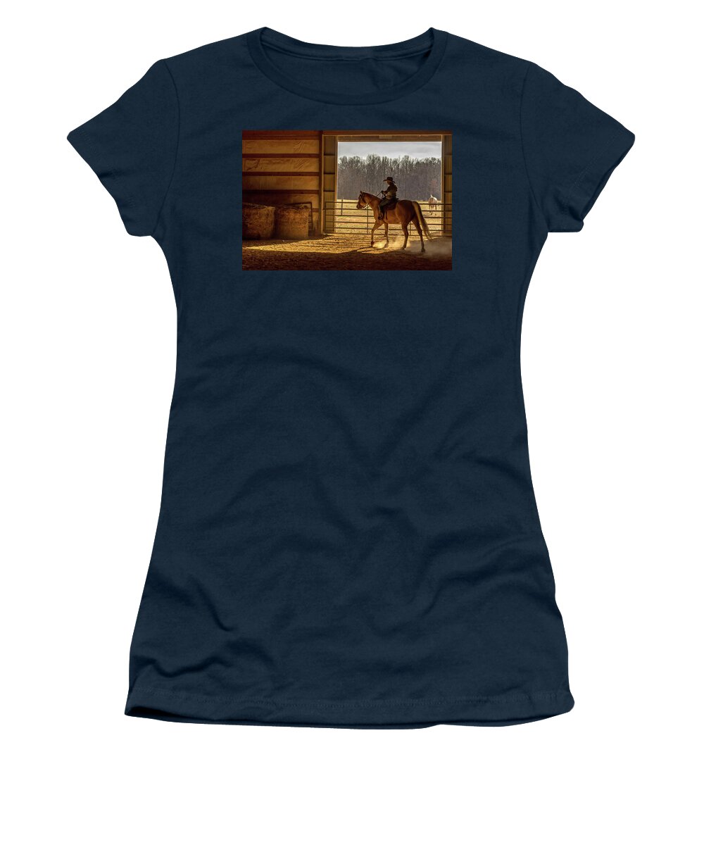 Horse Women's T-Shirt featuring the photograph First Ride by Eric Albright