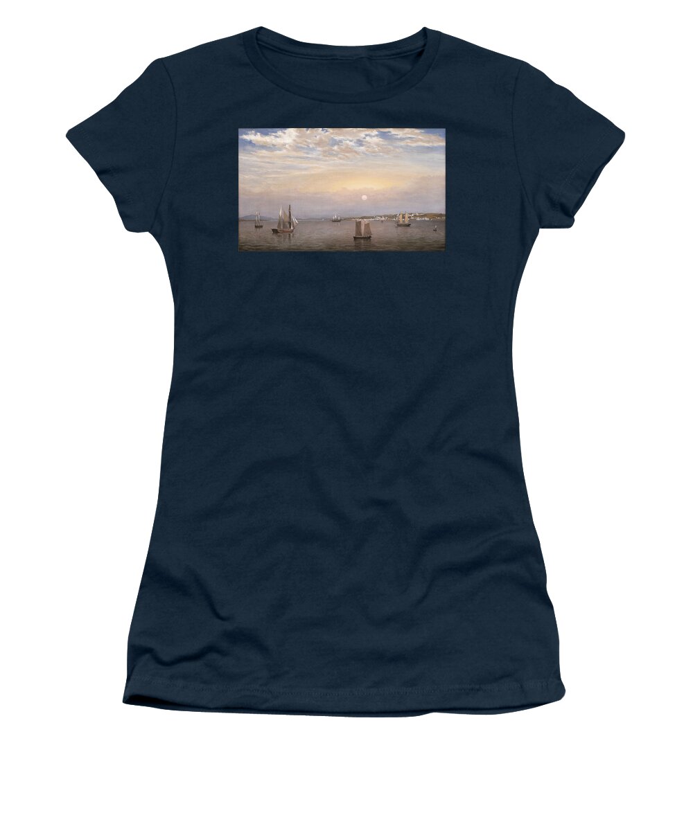 Fitz Henry Lane Women's T-Shirt featuring the painting Fitz Henry Lane by MotionAge Designs