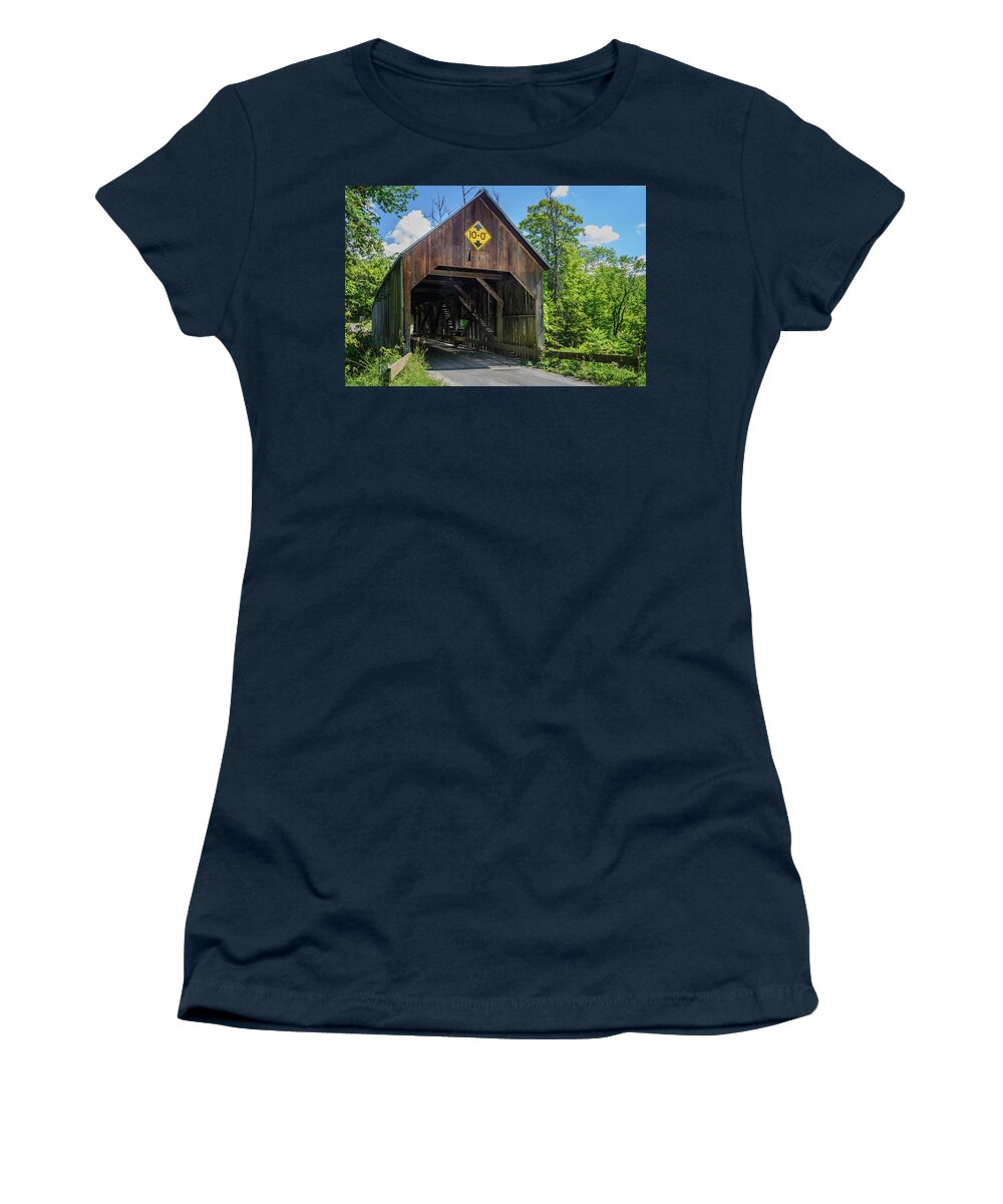 Flint Bridge Women's T-Shirt featuring the photograph Flint Bridge by Robert Mitchell