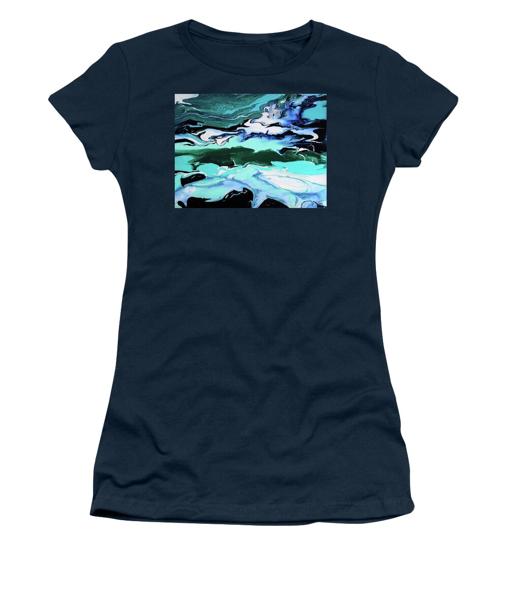 Abstract Women's T-Shirt featuring the painting FLORIDA GALLERY ABSTRACT No.7 by Carole Sluski