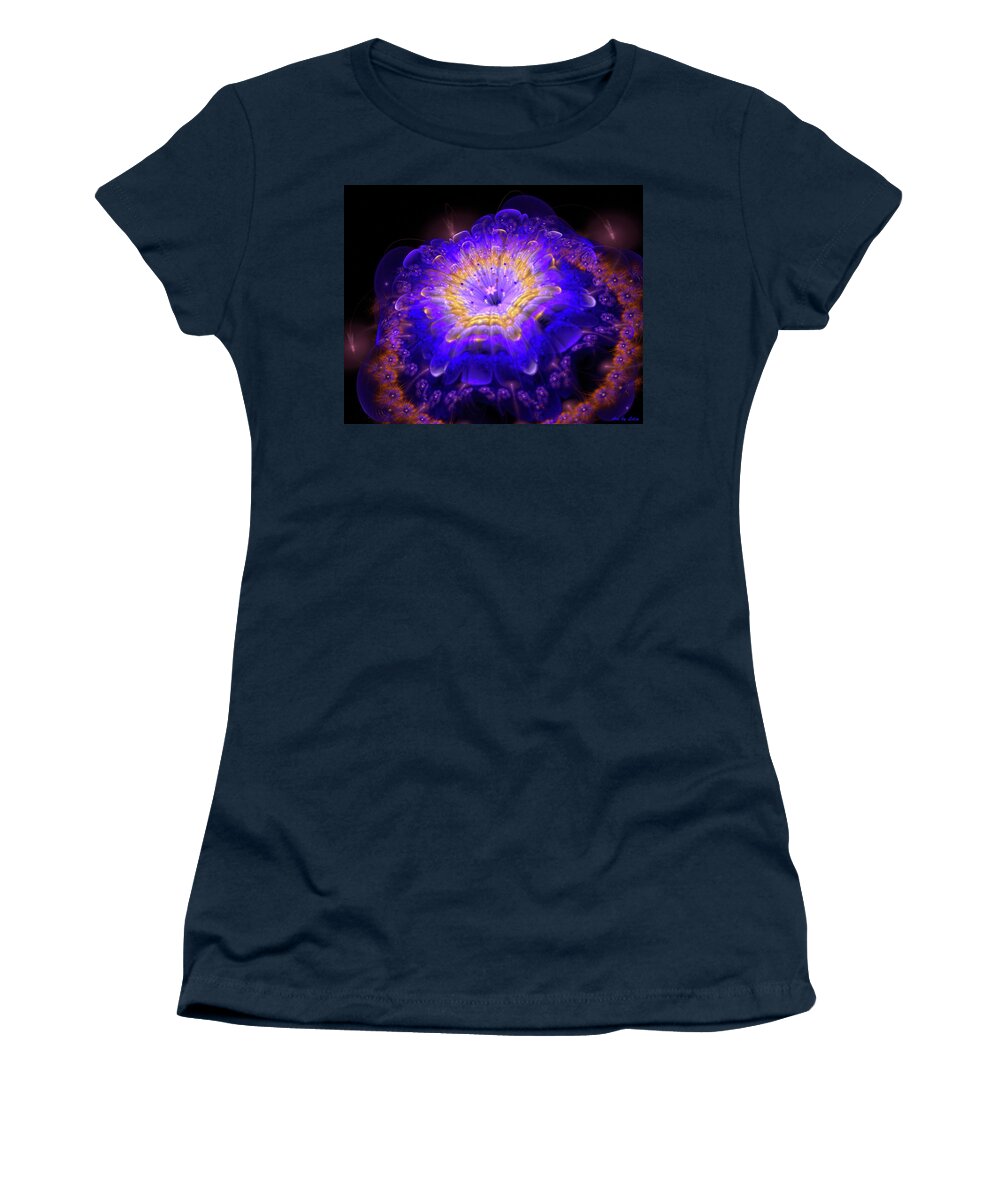 Magical Flower Women's T-Shirt featuring the digital art Flower from dreamland by Lilia S