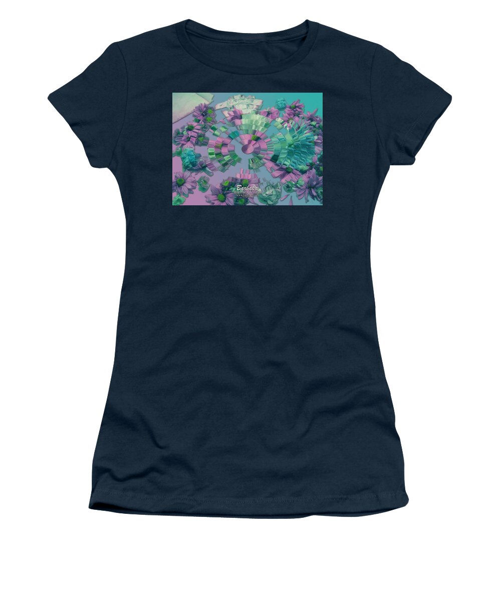 Art Women's T-Shirt featuring the photograph Flowers and Paper by Barbara Tristan