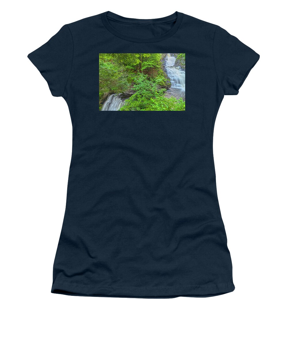 Waterfalls Women's T-Shirt featuring the photograph Flowing Lines by Angelo Marcialis