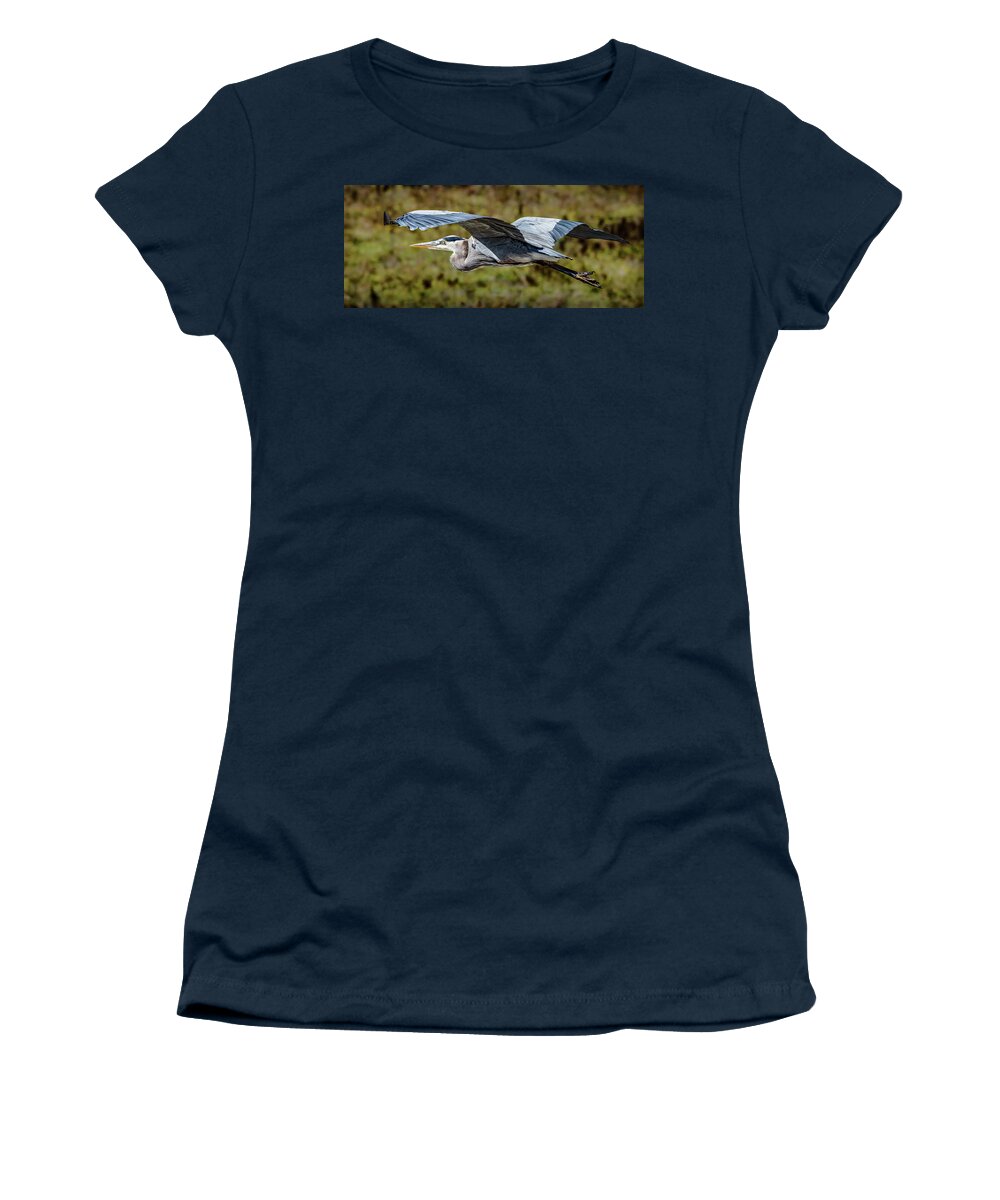 Bird Women's T-Shirt featuring the photograph Fly By by Bruce Bonnett