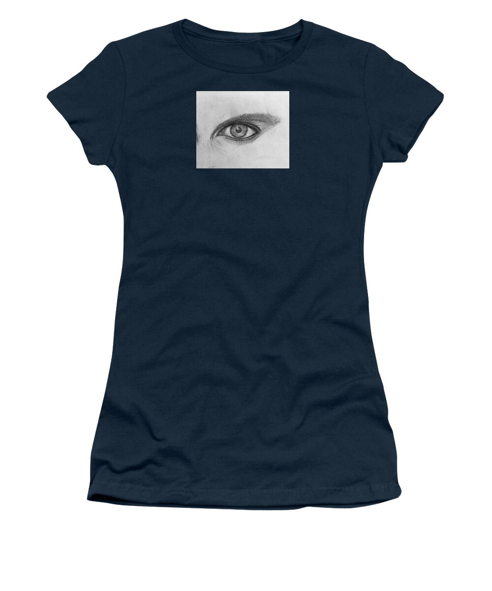 Pencil Framed Prints Women's T-Shirt featuring the drawing Focus On The Good by Paul Carter
