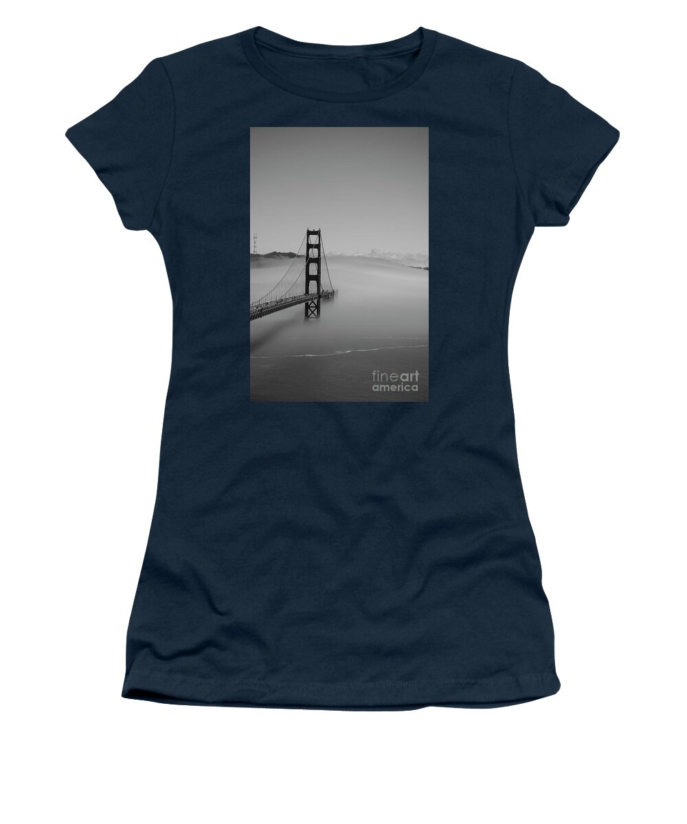 Fog Women's T-Shirt featuring the photograph Fogging The Bridge by David Bearden