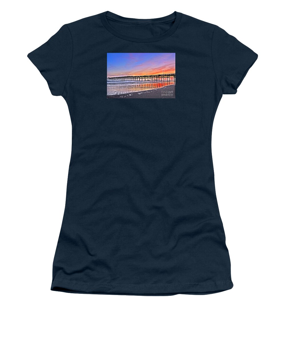 Art Women's T-Shirt featuring the photograph Foggy Sunset by Shelia Kempf