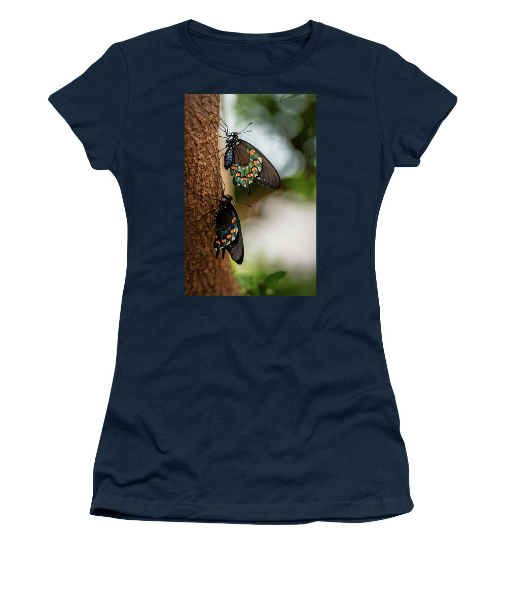 Butterfly Women's T-Shirt featuring the photograph Follow the Leader by Cindy Lark Hartman