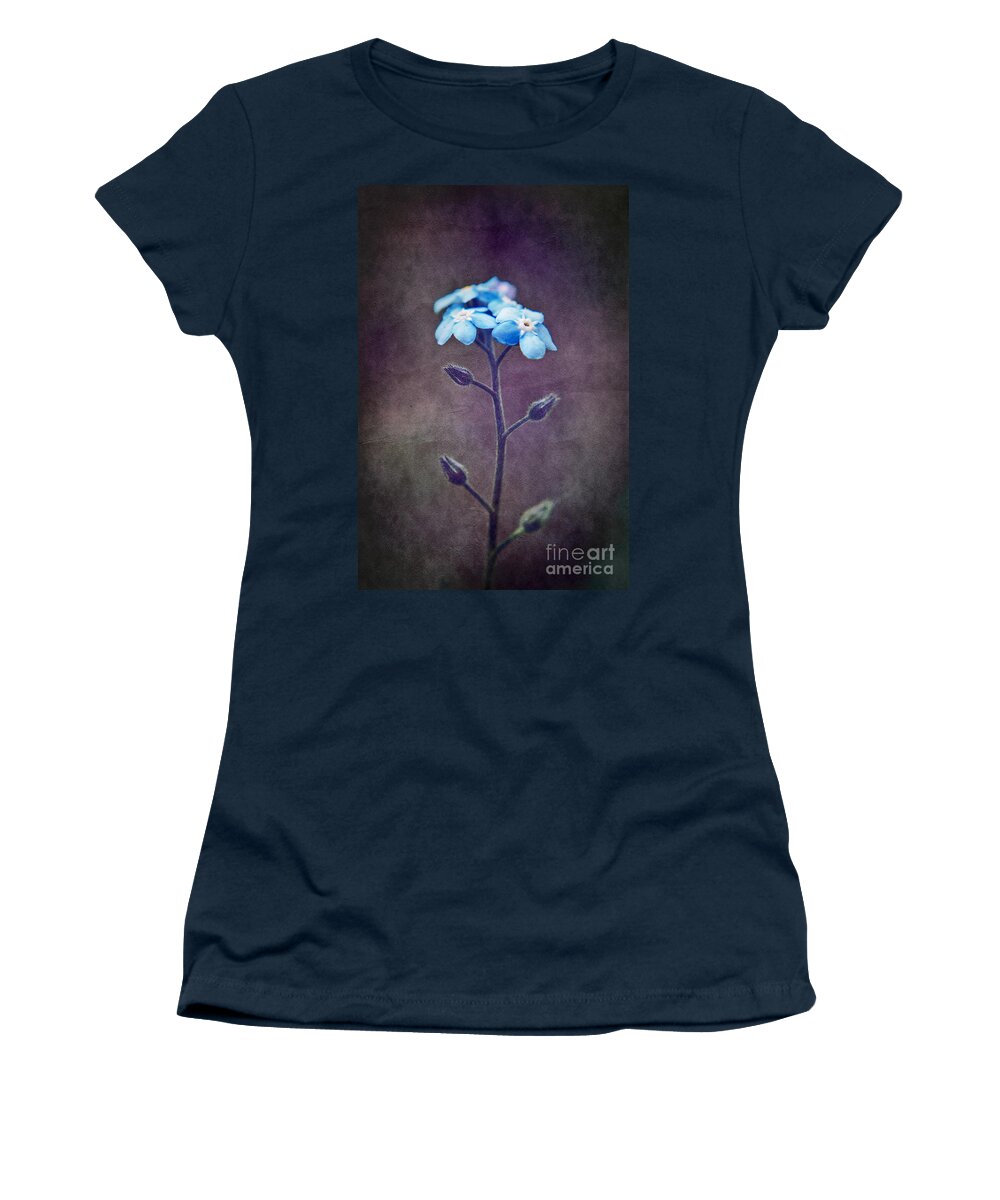 forget Me Not Women's T-Shirt featuring the photograph Forget Me Not 04 - s6ct7b by Variance Collections