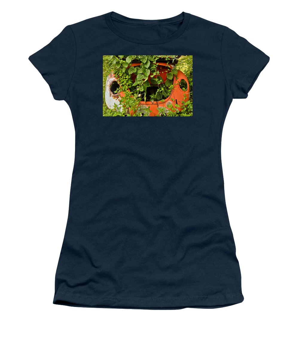 Vw Bug Women's T-Shirt featuring the photograph Forgotten by Carolyn Marshall