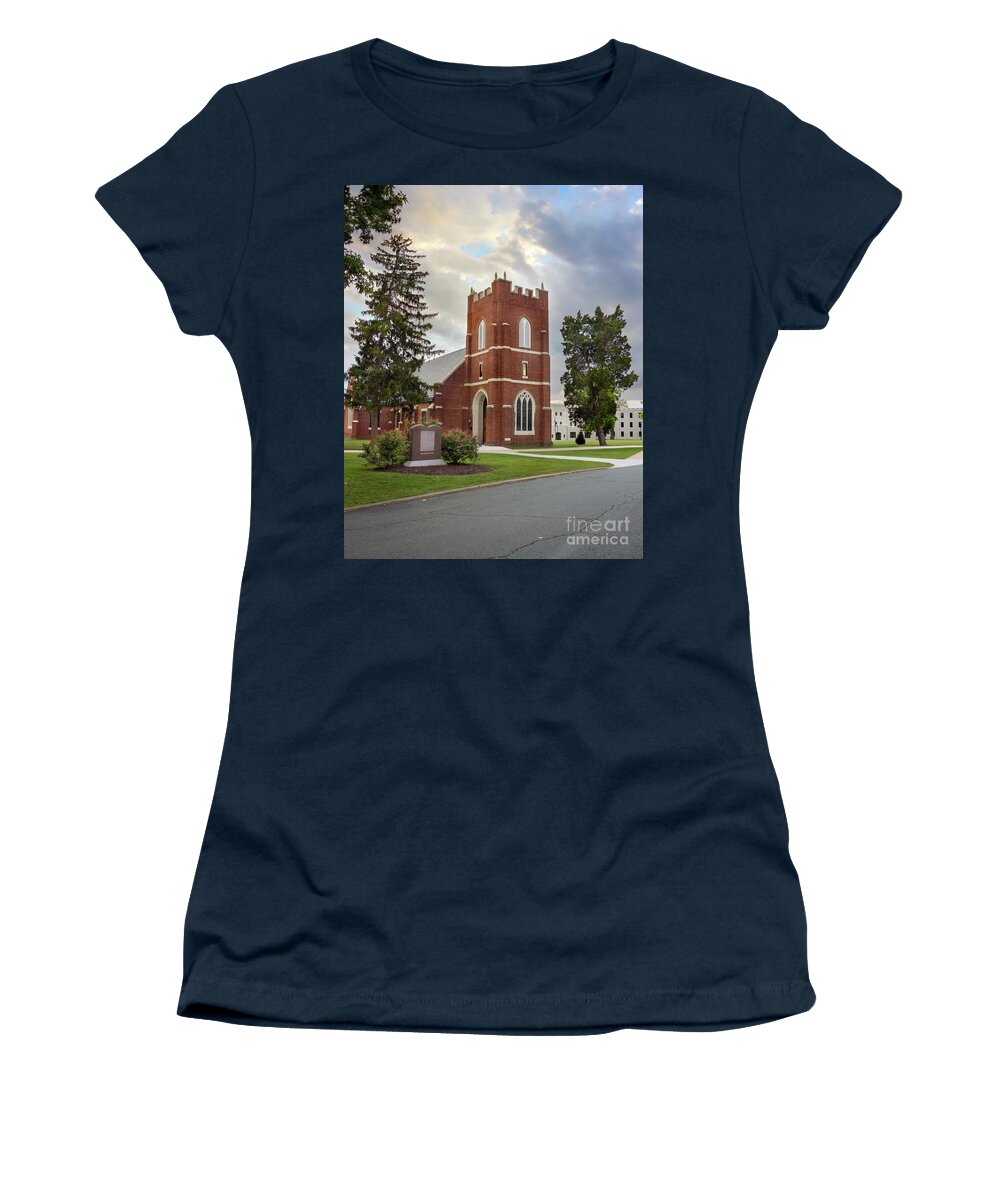 Wicker Chapel Fork Union Military Academy Women's T-Shirt featuring the photograph Fork Union Military Academy Wicker Chapel by Karen Jorstad