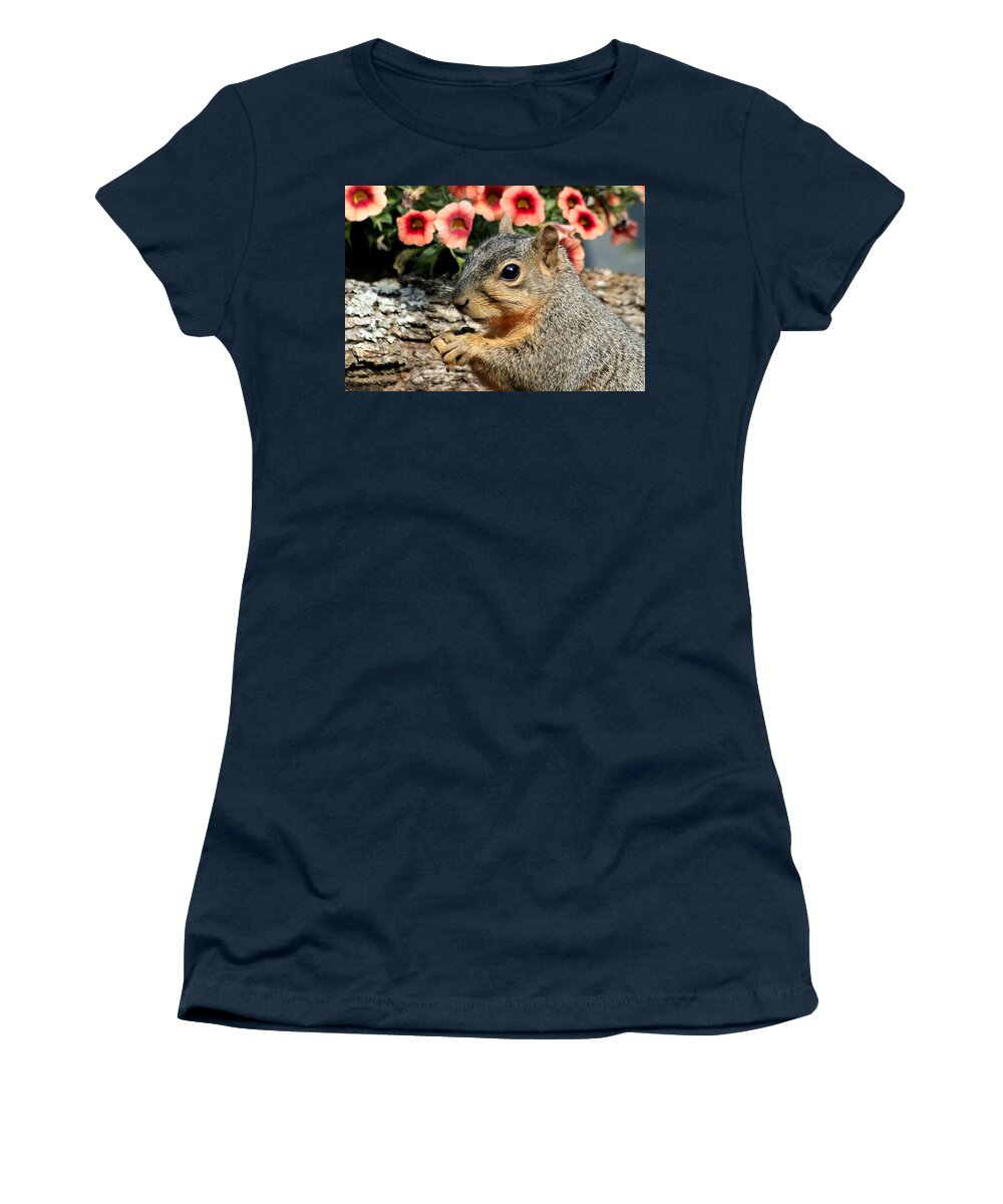 Nature Women's T-Shirt featuring the photograph Fox Squirrel Portrait by Sheila Brown