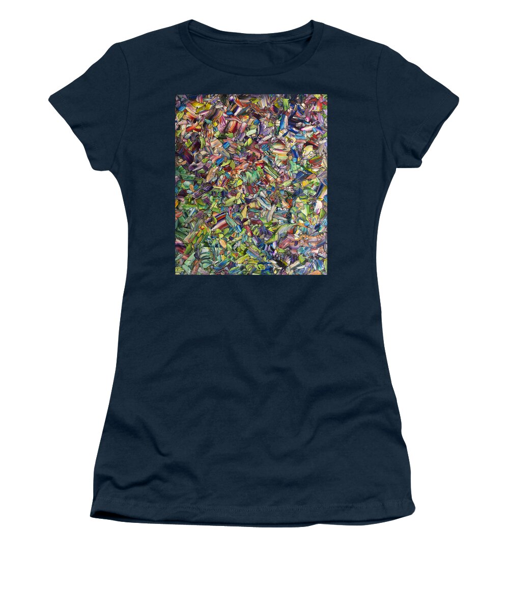 Spring Women's T-Shirt featuring the painting Fragmented Spring by James W Johnson