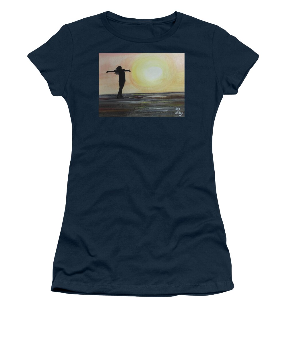 Freedom Women's T-Shirt featuring the painting Freedom by Carole Robins