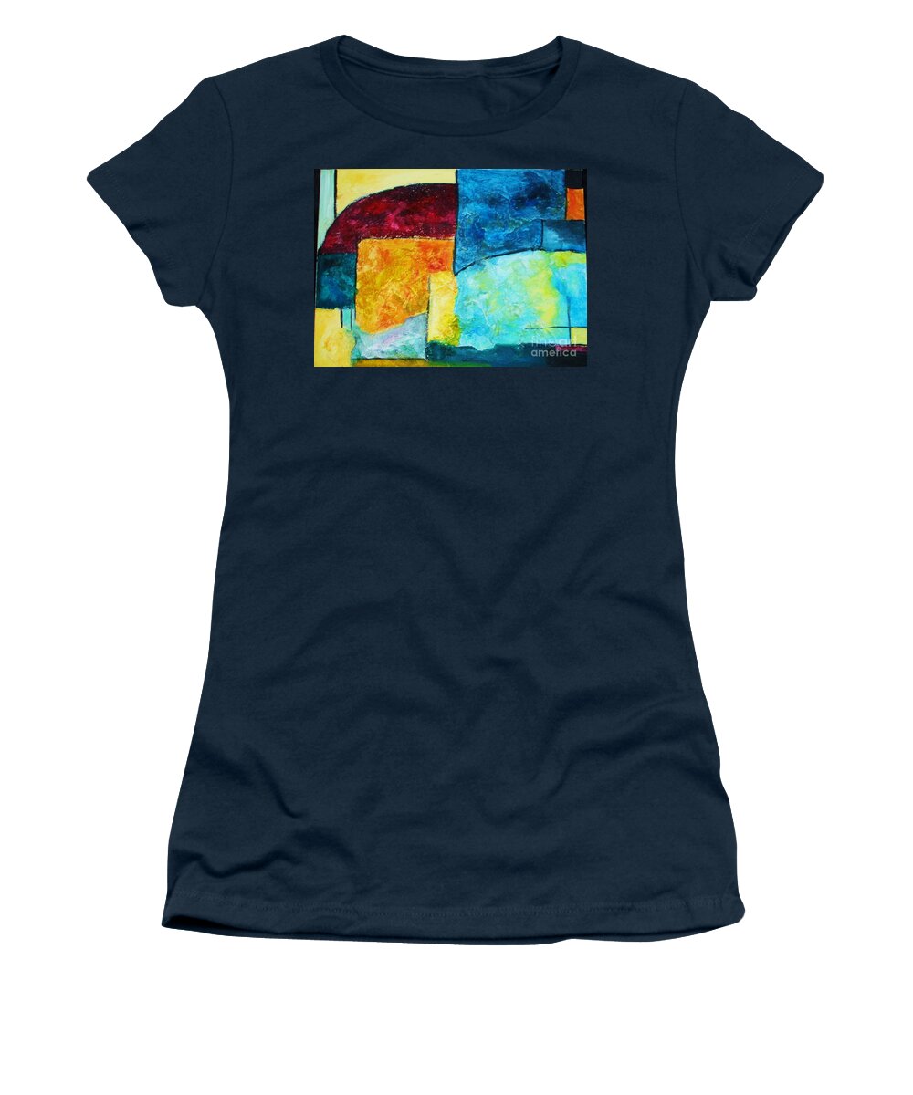 Acrylic Painting Women's T-Shirt featuring the painting Freedom by Yael VanGruber