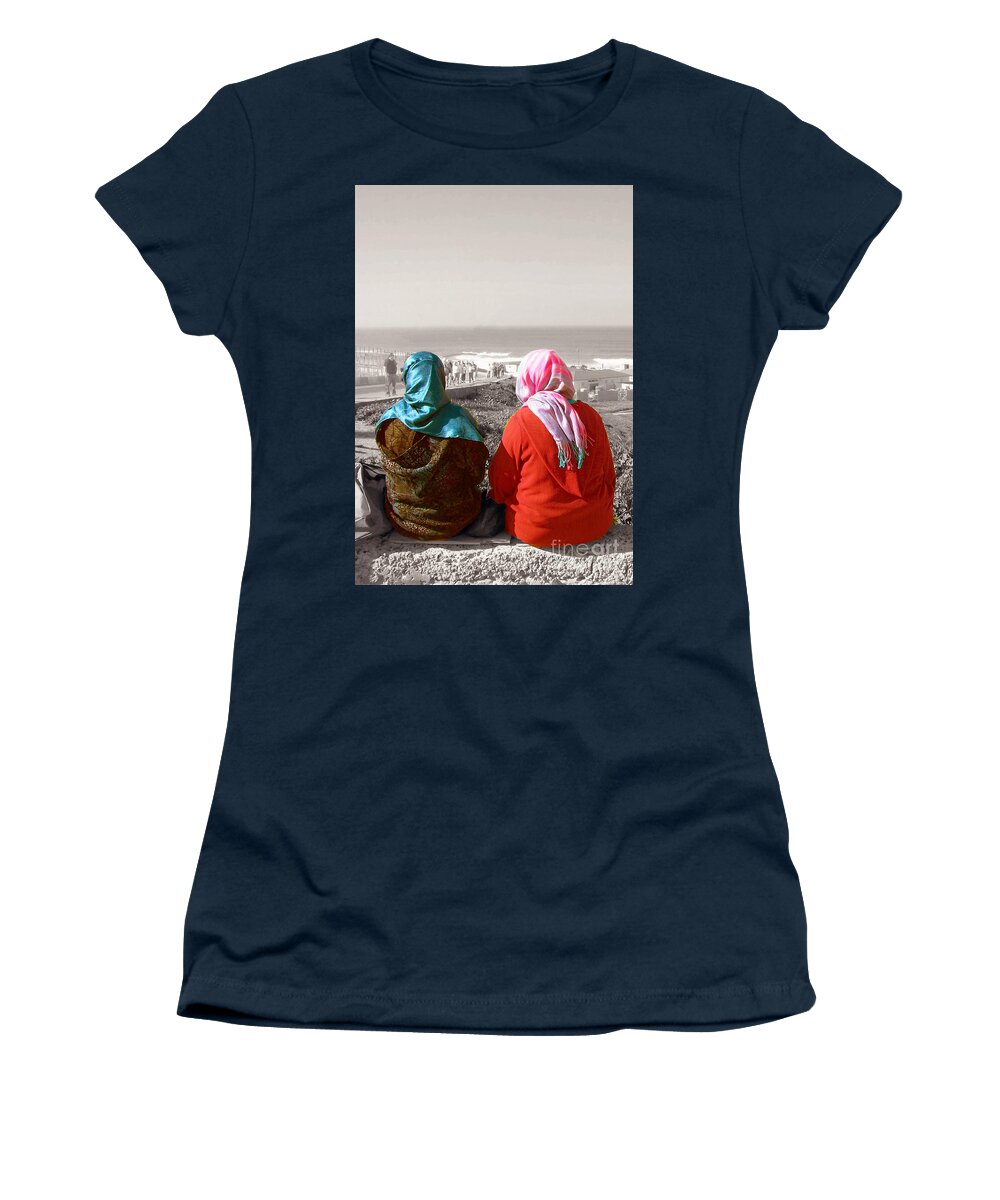 Duo Women's T-Shirt featuring the photograph Friends, Morocco by Susan Lafleur