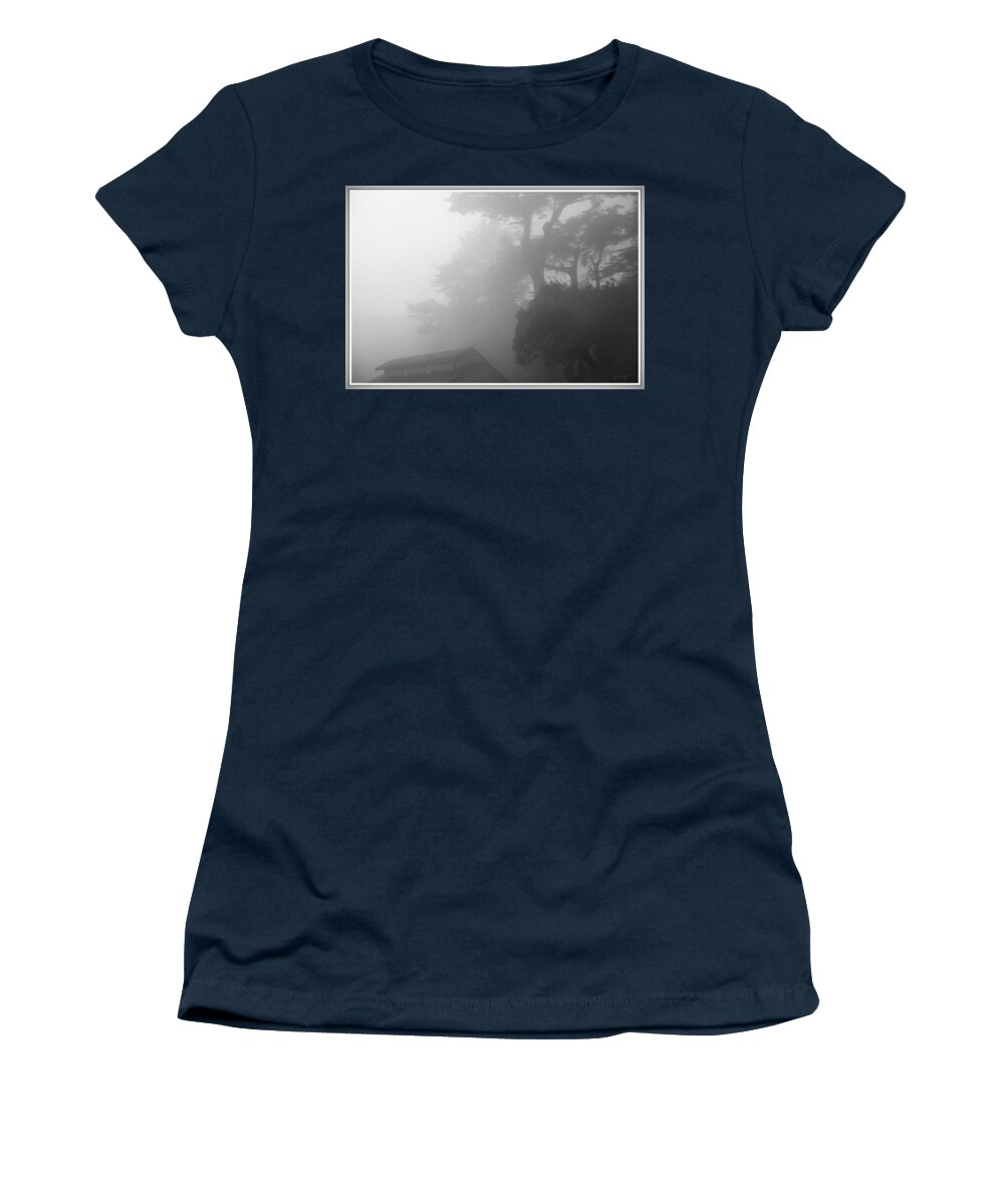 Bonnie Follett Women's T-Shirt featuring the photograph Frisco Fog by Bonnie Follett