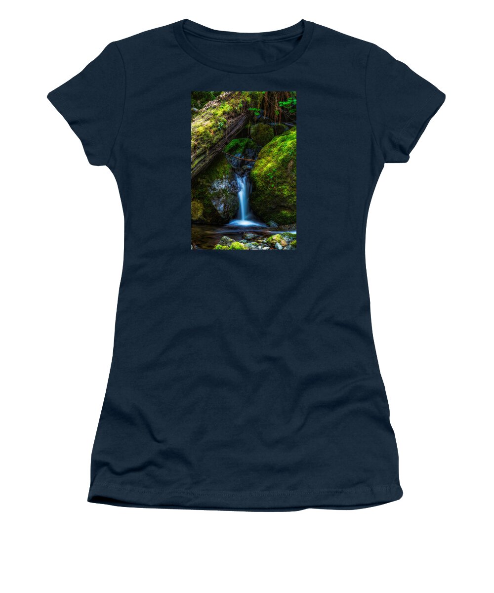 Water Falls Women's T-Shirt featuring the photograph From Between by James Heckt
