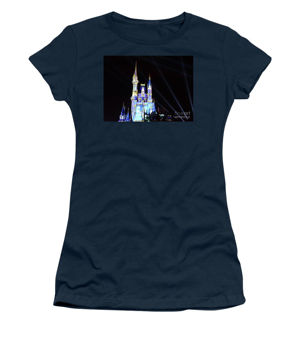 Castle Women's T-Shirt featuring the photograph Frozen Castle by Cindy Manero